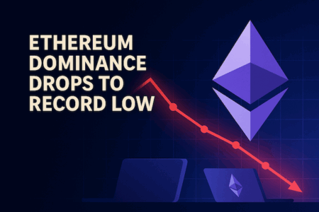 Crypto Junction Ethereum Dominance Drops to Record Low